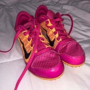 BRAND NEW Pink and Orange Nike Rival MD Spikes